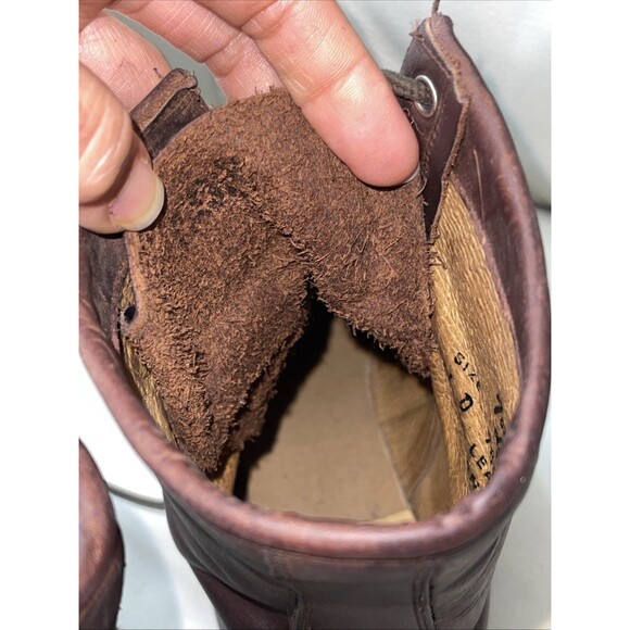 Tony Lama Vintage Packer Logger Boots Mens Size 11D Western Leather Lace Brown - Picture 14 of 14